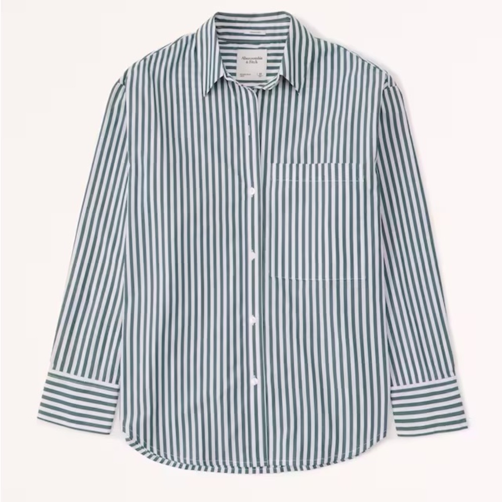 Abercrombie Oversized Poplin Button Up Shirt